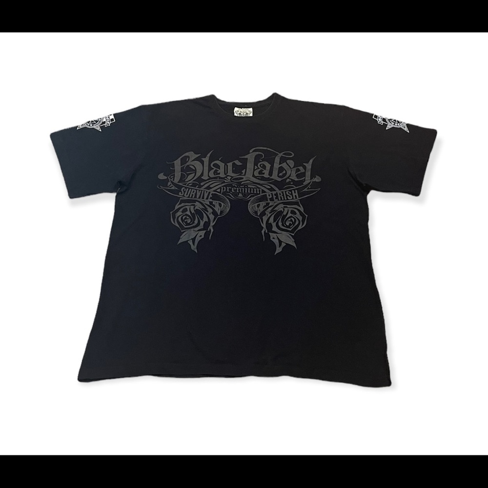 Men’s BLAC LABEL Black T-Shirt “ Survive & Perish “ -2XL